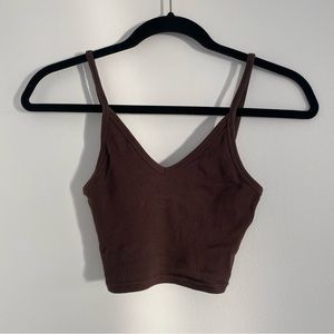 Aritzia TNA Diablo Tank in Rich Mocha Brown